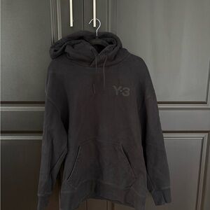 Y-3 Charcoal Hoodie for Men
